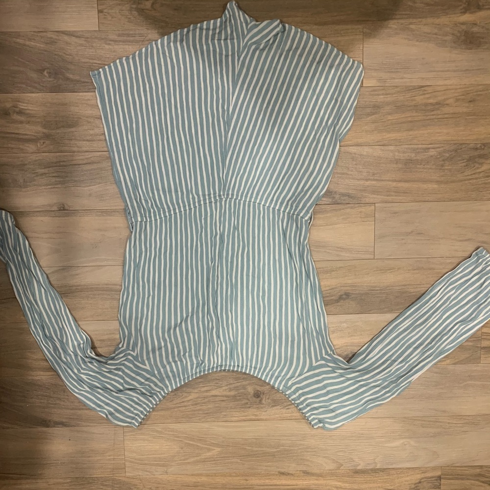 Green and white romper